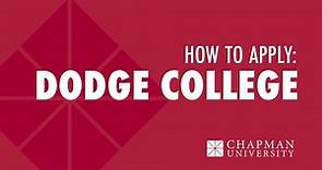 How to Apply - Dodge College of Film & Media Arts