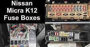 Fuse Box locations - Fuses and Relays - Nissan Micra K12