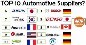 TOP 10 Automotive suppliers! HOW MANY DO YOU KNOW? World's largest #Automotive Suppliers in 2021