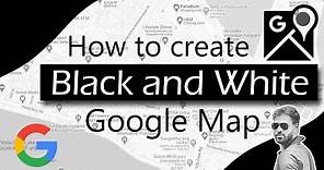 How to create BLACK and WHITE google maps in html and css🗺️ 2021 | Ashish sam
