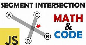 Segment intersection formula explained