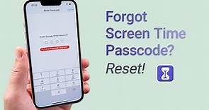 Forgot Screen Time Passcode? Reset It Now with 2 Methods