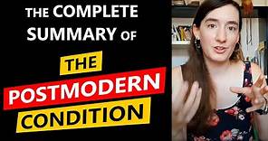 Summary of the Postmodern condition by Jean-François Lyotard | Philosophy