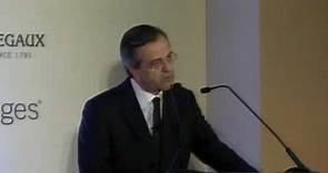 Prime Minister Antonis Samaras speaks at The IHT Global Conversation