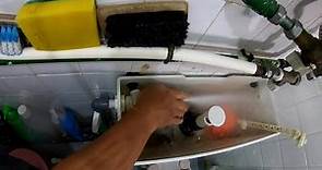 修理厠所 膠水箱漏水 教學 DIY repair toilet leaking plastic tank