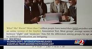 Florida education department releases examples from banned math book list
