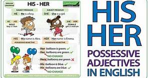 HIS - HER - Possessive Adjectives - Basic English Lesson