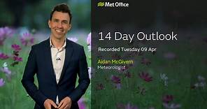 Met Office 14 Day Weather Outlook 09/04/2024