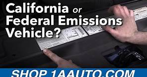 Is my Car a California or Federal Emissions Vehicle?