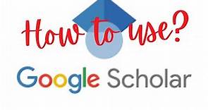 How to use Google Scholar| Use Google Scholar for Academic Research| Google Scholar Tutorial