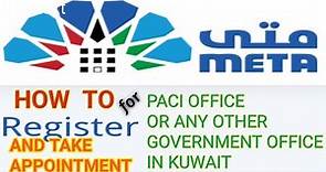 Meta portal for government office appointments in kuwait || PACI office appointment || meta