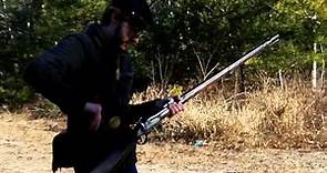 Firing Original Springfield 1842 Musket, Rifled and Sighted