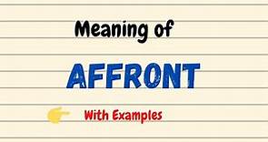 Affront Meaning | Daily New English Words | Vocabgram