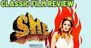SHE (1965) CLASSIC FILM REVIEW | Peter Cushing | Christopher Lee | Ursula Andress
