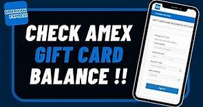 How to Check AMEX Gift Card Balance !