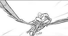octavio e rodriguez spider-man spider-man: across the spider-verse spider-verse animated fighting flying production materials storyboard western | #229751 | sakugabooru