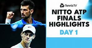 Djokovic vs Rune EPIC Rematch; Sinner Takes On Tsitsipas | Nitto ATP Finals Highlights Day 1
