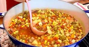 How to Make Hearty Southern Vegetable Soup with Beef