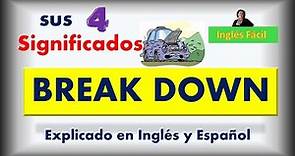 BREAKDOWN, usos y significados, explicado en inglés y en español - Inglés Fácil