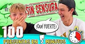 Contestamos 100 PREGUNTAS en 5 MINUTOS ⏱ HUGO y MATEO Reto respondiendo PREGUNTAS INCÓMODAS 😳