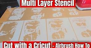 Multi - Layer Stencil Cut with a Cricut - Airbrush How To