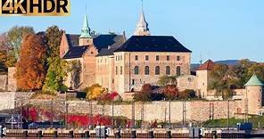Akershus Fortress Oslo Norway | Relaxing Walking Tour [4K HD]