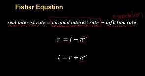 Fisher equation and Fisher effect