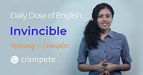 DailyDose English - Invincible Meaning - Verbal Lesson