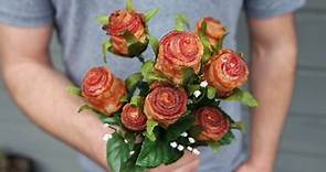 Say It With Bacon: how to make bacon roses.