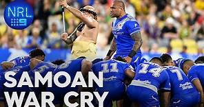 Samoa's electrifying war cry ahead of their game against the Kangaroos | NRL on Nine