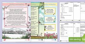 KS2 Spring Poem Differentiated  Reading Comprehension