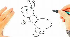 How to draw an Ant for kids | Ant Drawing Lesson Step by Step