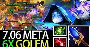 WTF!! 6x Golem 7.06 META is Here! Carry Warlock Gameplay by Waga Dota 2