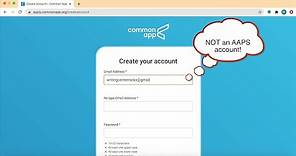 Creating a Common App Account