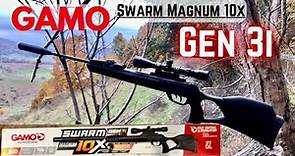 Gamo Swarm Magnum 10X Gen3i .177 cal. Inertia Fed Air Rifle Unboxing/Review! Shoot out to 50 yards!