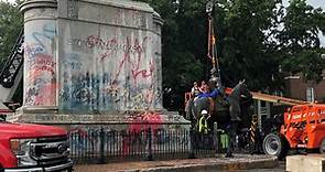 Stonewall Jackson statue removed from its pedestal on Richmond’s Monument Avenue