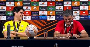 Jose Luis Mendilibar and Bono | Europa League winning press conference | Sevilla 1-1 Roma (Pens 4-1)