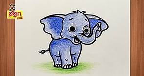 Elephant clipart drawing-1.