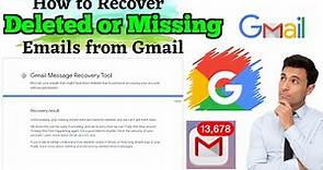 How to Recover Missing or Deleted Emails from Gmail inbox -Gmail Message Recovery Tool by Google