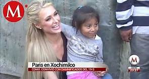 Paris Hilton visita a damnificados del 19-S en Xochimilco