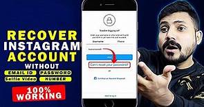 Recover Instagram Account Without Email Password Selfie Video and Number | Instagram Id Recovery