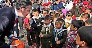 Visita a la escuela primaria Ignacio Manuel Altamirano, en el Estado de México