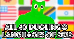 All 40 Duolingo Languages of 2022