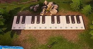 Fortnite Battle Royale - All Sheet Music & Piano Locations / Solutions (Season 6 Challenge)