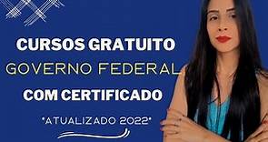 Cursos Online Gratuitos do Governo Federal | Atualizado 2022 com Certificado incluso!!😱