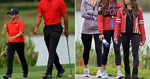 Elin Nordegren, Erica Herman watch Tiger Woods golf with son Charlie