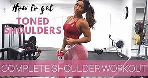 7 EXERCISES FOR TONED SHOULDERS! Women's shoulder guide