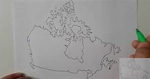 How to draw canada map | Cómo dibujar el mapa de Canadá