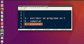 Aprender a programar en C Linux [ 1 ]: Compilar y Ejecutar