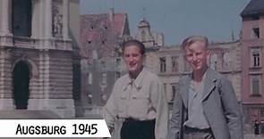 Augsburg in 1945 - American troops in the city center (in color and HD)